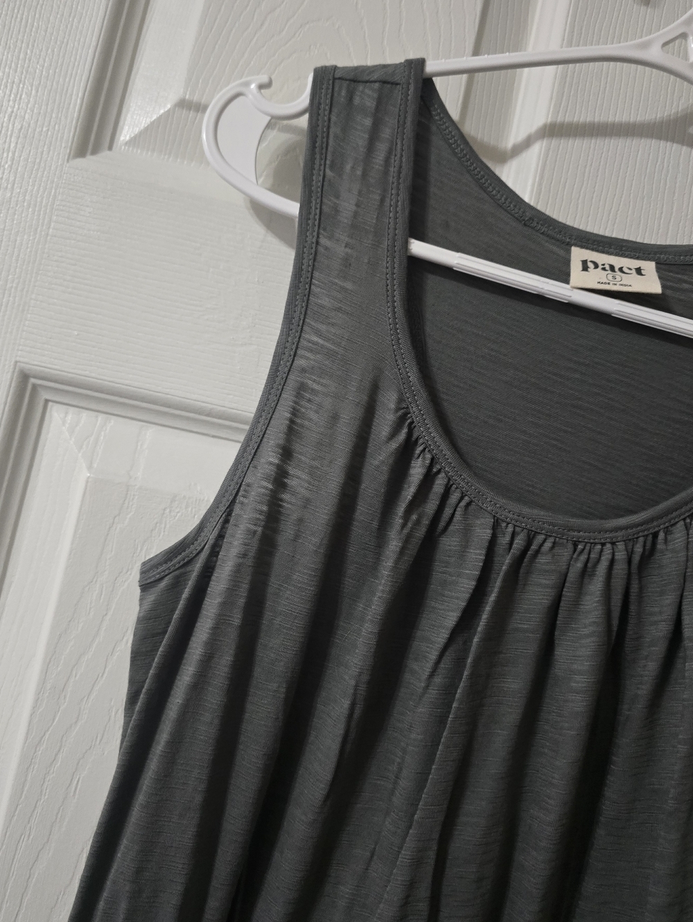 Pact Organic Cotton Relaxed Lightweight Slub Knit Tank Top Maxi Dress, EUC! - Picture 6 of 14